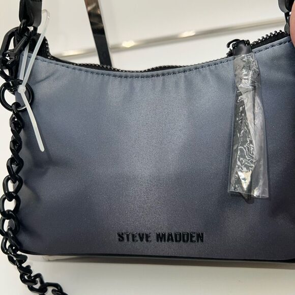 Steve Madden BBABS Sparkle Gray and Black hardware Bag - Picture 8 of 13